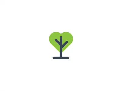 Nature love | the one for life branding care earth enviroment future geometry green growth heart illustraion logo love mark minimal nature outdoors sustainable valentines day wild