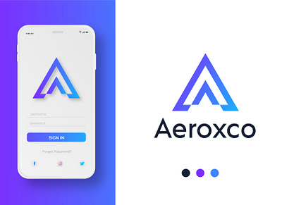 Aeroxo Logo creativedesign creativity illustrator art logo logodesign moderndesign