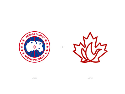 Canada Goose Logo Redesign canada clothing logo fashion branding fashion logo goose logo logo design logo mark logo redesign maple leaf monogram rebranding