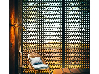 Villa O 3d architecture balcony bed chair cinema 4d concrete geometric hotel interior interiordesign morq achitecture room shade shadow vintage