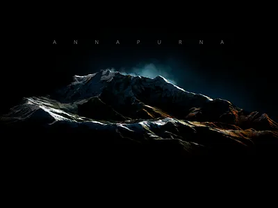 Annapurna - Nepal - 3D map Render 3d 3d map generator generator map mountains nepal photoshop plugin