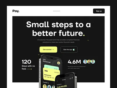 Finance Website Design banking dark mode design finance finance landingpage finance website inspiration landing page mobile app modern design online banking online payment tredy design ui ui design uidesign uiux web design website design