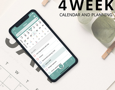 4week — planning mobile app 4week application design calendar case design planning uiux uxdesign