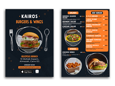 Restaurant Menu Design | Food Menu ads banner burger ad post burger menu facebook banner facebook post fast food menu food menu design instagram post menu design poster print print design restaurant restaurant food menu restaurant menu restaurant menu design social media social media design social media post