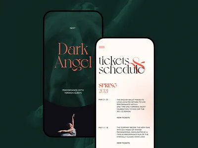 Ballet Company Mobile Website art ballet dance design design studio graphic design interaction interface mobile mobile design mobile website responsive design responsive website ui ui design user experience ux ux design web web design