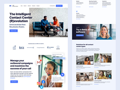 ICR Evolution - Website call center design evolution flat minimal ui ux web web design webdesign website website design