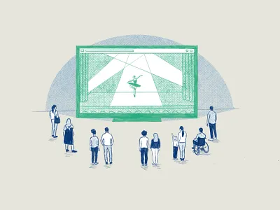 Direction Book ‘Fifth Wall’ illustration for DEN ballet den editorial editorial illustration graphic design illustration illustrations performing arts procreate