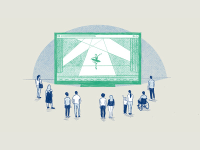 Direction Book ‘Fifth Wall’ illustration for DEN ballet den editorial editorial illustration graphic design illustration illustrations performing arts procreate