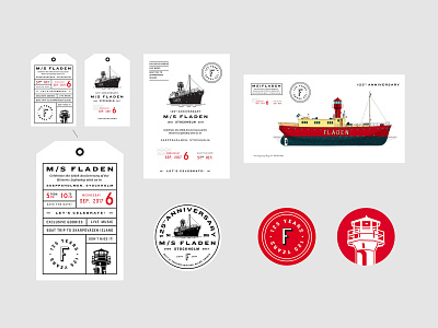 M/S Fladen Identity Historic Lightship of Sweden boat boat logo branding coaster historic identity logo logodesign pinstripe tag