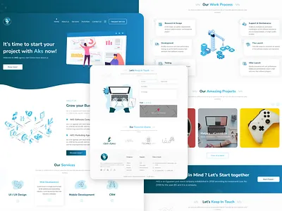 Home page - AKS Software house company design landing page software software company software house ui ux ui design uidesign