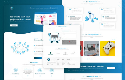 Home page - AKS Software house company design landing page software software company software house ui ux ui design uidesign