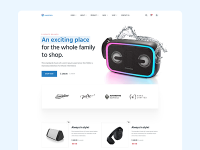 Shopify E-commerce website Design clean design ecommerce electronics website eshop landing landing page minimal minimalism product sale shop shopify shopify landing pagee ui ux web web design website