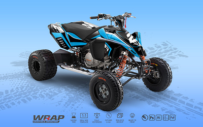 KTM QUAD MOCKUP atv design ktm mockup quad template vector wrap