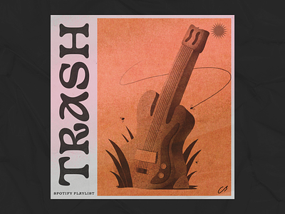 Trash Rock Playlist character colors cover design illustration music procreate punk rock thecamiloes trash trashrock