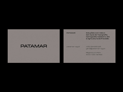 Business Cards for Patamar brand identity brand identity branding branding business card design graphic design logo logo design logotype typography