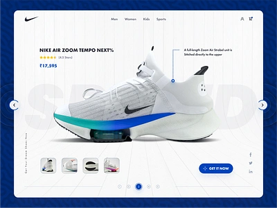 Nike Shoes Landing Page design ecommerce fashion footwear landing landing page minimal nike nike shoe shoes sneakers trending typography ui ui design ux vector web web design website