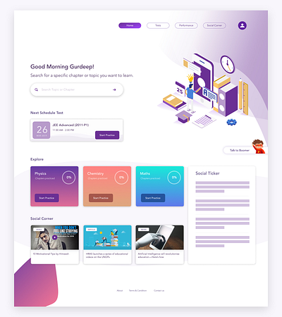 End-to-end learning journey driven product for students edtech education interaction design ui ux uidesign user inteface visual design webapps