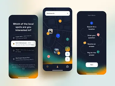 Real-Time Feedback App - Location app app design clean dark design feedback ios location mobile app modern reviews ui ux