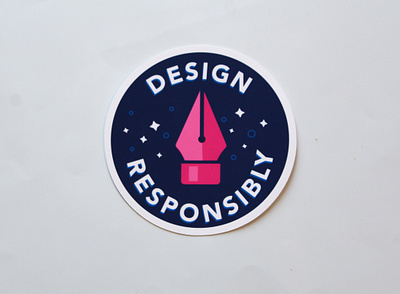 Design Responsibly Sticker design graphic design print sticker sticker design