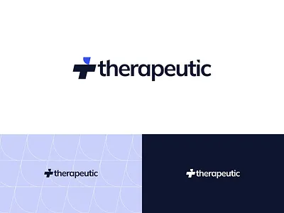 Therapeutic - Visual Branding agency blue brand brand guideline branding consultant design graphic design guideline health logo mental health mentor mockup online class partner poster prints psychology test