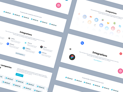 Logo section - Zeus Web UI Kit block blocks integrations integrations section landing page logo section logos section ui kit web kit web ui kit