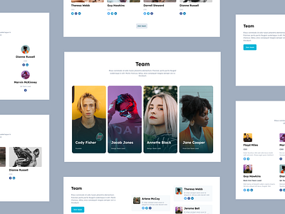 Team Section Designs, Themes, Templates And Downloadable Graphic Elements  On Dribbble