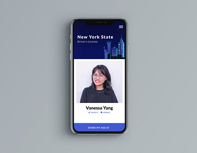 Digital Driver's License Concept - Age View Only design mobile mobile app mobile ui ux ux ui uxdesign