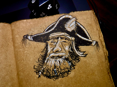 Ahoy! Barnacle Billy drifts into ur DMs beard captain character drawing illustration ink pirate sketch