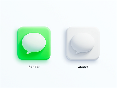 Messages Icon 3d color design icon illustration logo ui