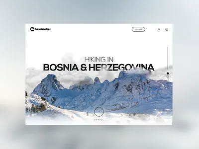 Hiking in Bosnia and Herzegovina Landing Page bosnia hiking landingpage layout outdoors web design web page web ui