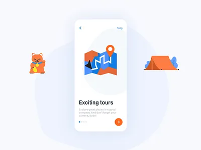 Travel App Logo & Onboarding 2d 2d illustration animated animation app branding design desire agency graphic design hiking identity illustration logo mobile mobile app motion motion design motion graphics travel vacation