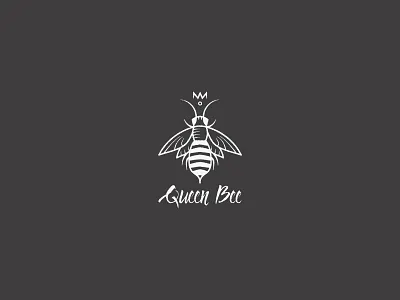 Queen Bee Logo branding design illustration logo minimal