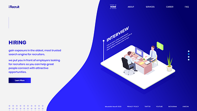 i Recruit - Webshot cx hiring interface interview recruitment recruitmentsystem shot ui ui ux ui design uidesign uiux user experience user interface web web design webdesign webshot website website design