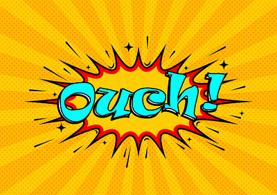 Ouch! background background art background design backgrounds comic comic art comics design illustration illustrator ouch vector yellow