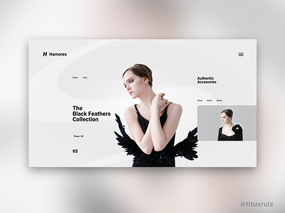 Hamores UI Design. branding clean fashion ui webdesign