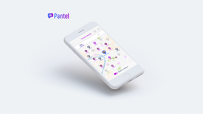 Pantel Social Media app find poeple nearby friend request map social media design social network socialmedia ui ux uidesign