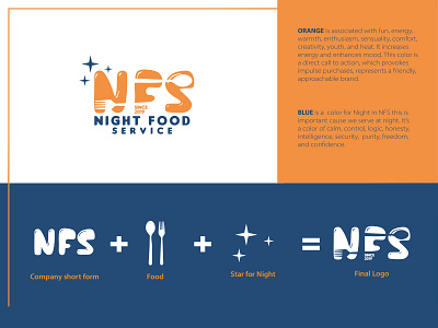 NFS Logo Design branding concept design food illustration logo night stars vector