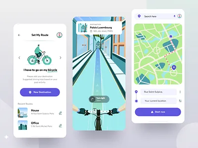 Map navigation & flow. animation app ar branding cycle design flow galaxy halolab illustration logo map navigation orely typography ui ux vector vr
