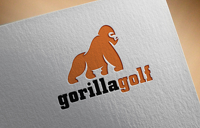 Golf logo golf ball golf club golfing gorilla gorilla golf logo gorilla logo