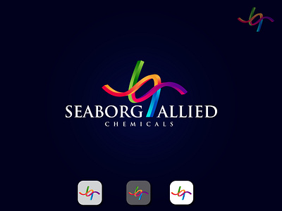 SEABORG ALLIED CHEMICALS - Coloring Chemicals Logo Design abstract logo branding color logo colouring chemicals combination mark creative design graphic design illustration logo logodesign vector