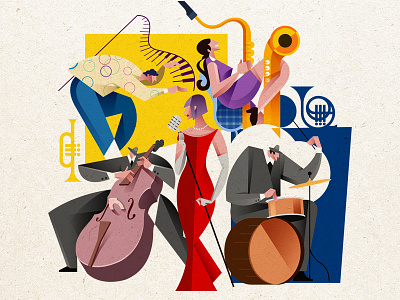 Jazz Concert concert design icon illustration jazz music vector vector illustration