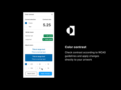 Color contrast Figma plugin accessibility concept contrast design figma plugin ui ux wcag