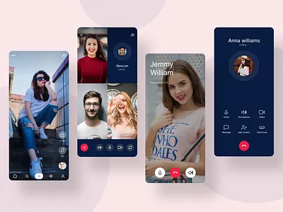 Video Call App Design app design mockups mockups design ui design ui ux design wireframes wireframes design