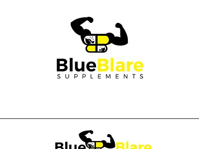 Blue Blare Supplement 3d art artist branding business business logo design flat design graphic graphic design icon illustration logo medical minimalist logo monogram professional logo typography unique