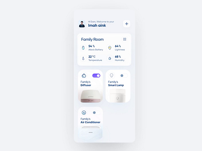 Smart Home App Animation air conditioner animation animations clean clean ui controller home automation ios iot iot app minimal mobile motion prototype animation prototyping smart home smarthome thermostat ui uiux