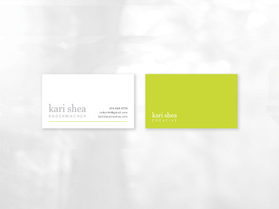 Personal Branding — Kari Shea Business Cards branding business cards logo