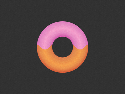 Donut! brand branding cake donut donuts gradient grain icon illustration logo logo design mark noise ring symbol texture