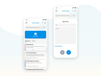 Task Manager App apple design ios mobile design quick task sketch task task management app task manager ux