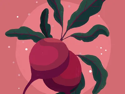Beets (no bears or battle star galactica) beets cute digital illustration illustration procreate vegetable illustration vegetables veggies