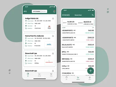 Stock Market App- Ipo.com ( UI/UX Design) illustrator landing design minimalist stock stock market stock market app stock market ui ui uidesign uiux uiux design user experience user interface design userinterface uxdesign white